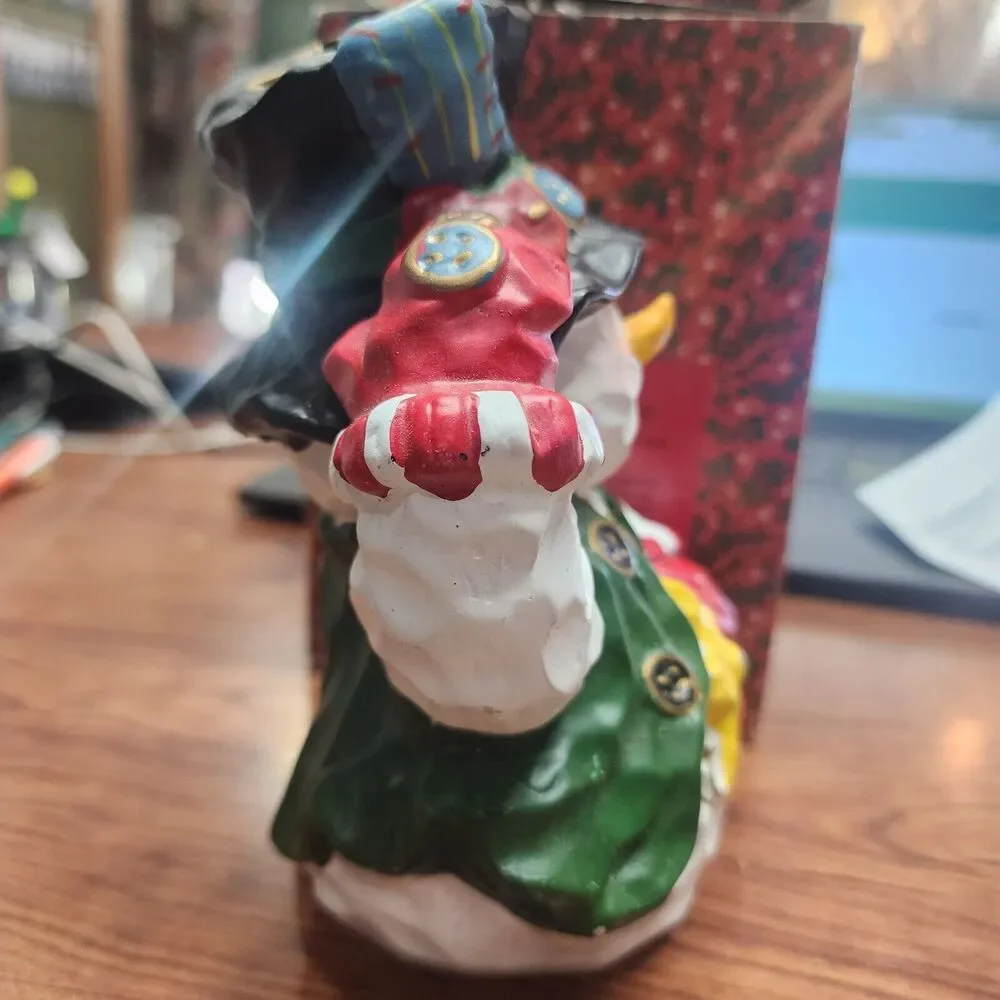 Vintage Snowman Tea Light Winter Candle Christmas